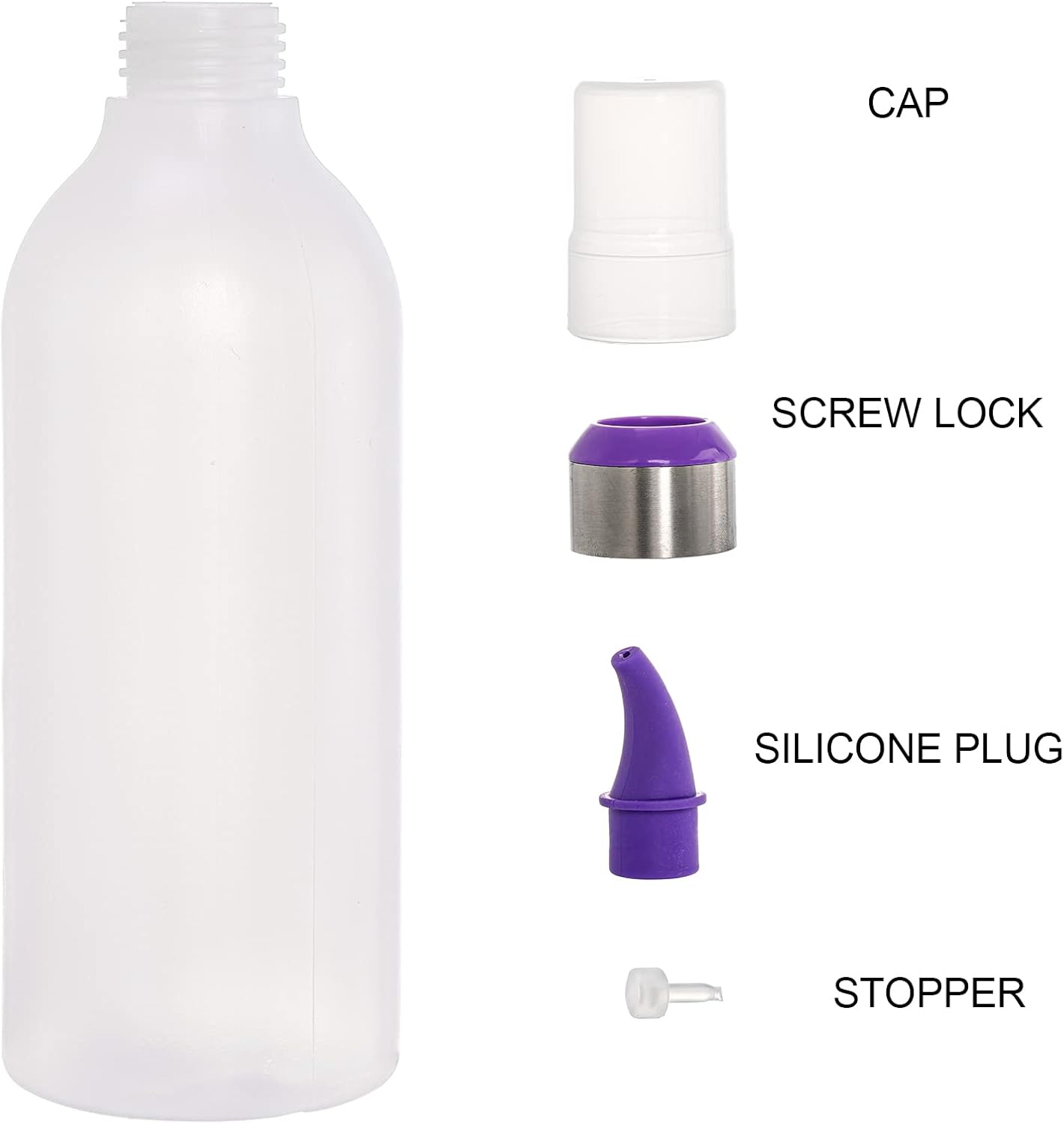 6-Pack Squeeze Condiment Bottles
