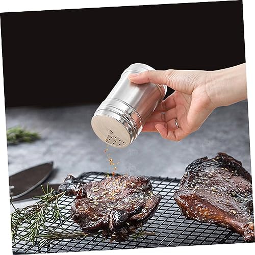 Sturdy Stainless Steel Condiment Bottles with Revolving Covers for Easy Seasoning