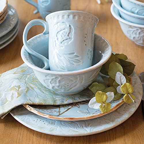 Fitz Floyd Fitz and Floyd Toulouse Accent Salad Plates Set of 4 Blue