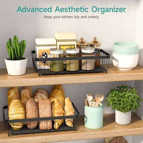 Sturdy 2-Tier Fruit Basket for Kitchen Storage