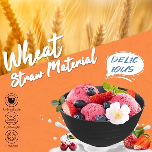 Organic Reusable Plastic Dinnerware Set with Wheat Straw