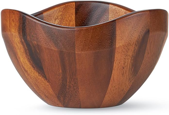 Nambe Acacia Wood Bowl Set for Dinner