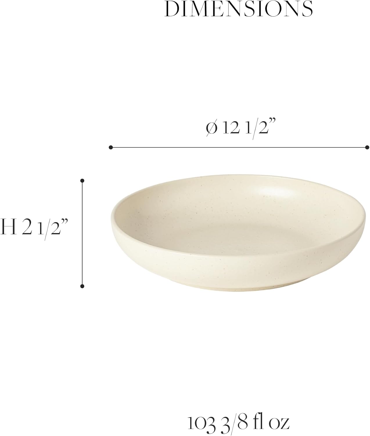 Casafina Ceramic Stoneware Serving Bowl with 32 Quarts Capacity