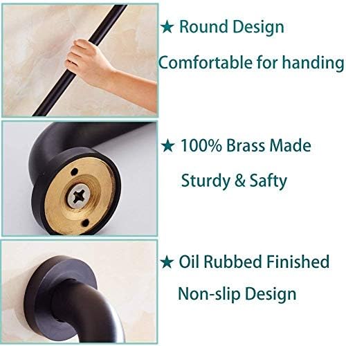 ELLOALLO Ultimate Oil Rubbed Bronze Bathroom Grab Bar