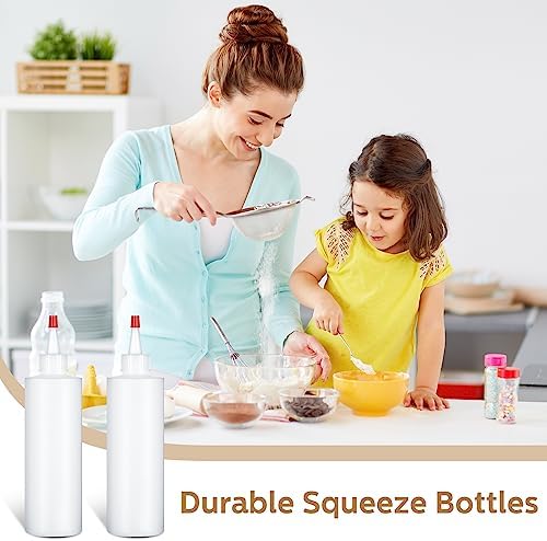 Jinei 60-Piece 8 Oz Squeeze Bottle Set
