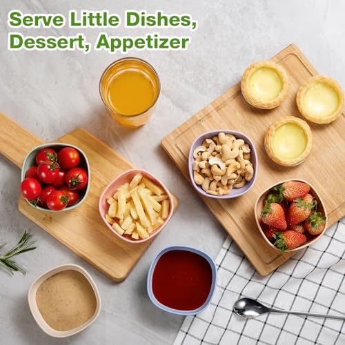 Durable Wheat Straw Soy Sauce Bowls for Parties