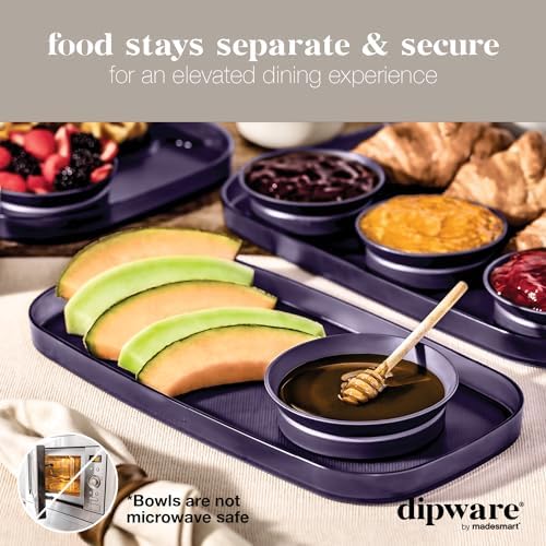 Dipware Tray with Collapsible Bowl for Appetizers