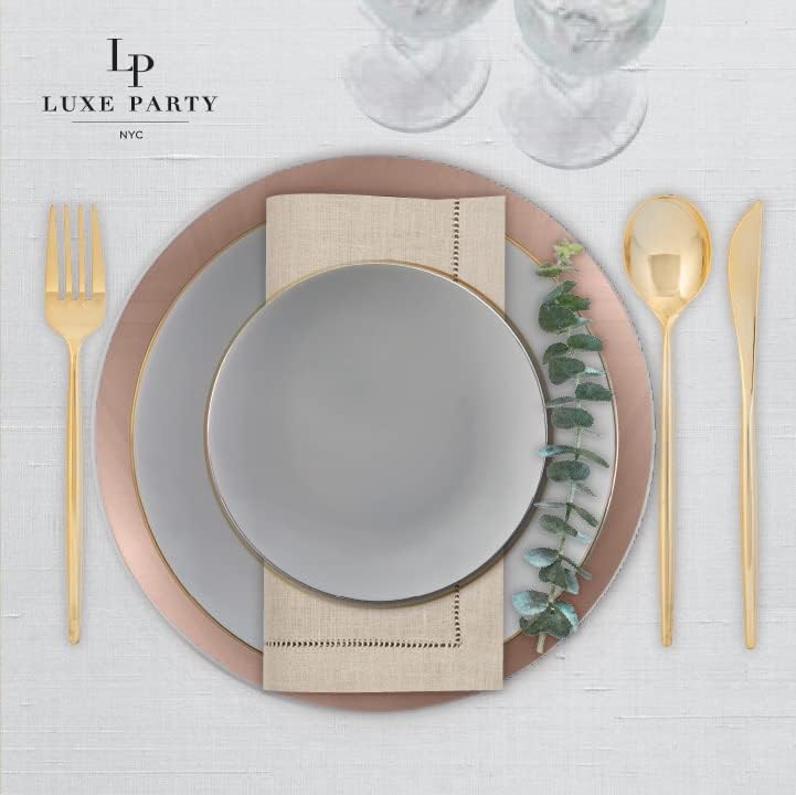 Elegant Mirror-Backed 12-Piece Dinnerware Set for Weddings and Parties