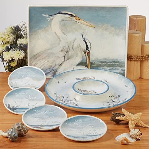 Certified International Shorebirds Set of 4 26 oz Ice Cream Bowls
