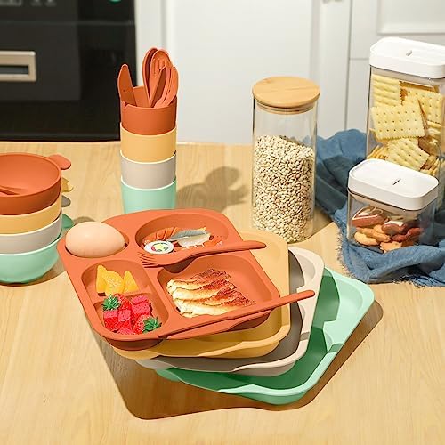Tanlade 24-Piece Kids Dinnerware Set