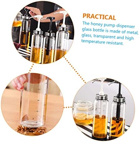 Perfect for Honey Syrups Salad Dressings - 500ml Glass Metal Dispenser Initiatives