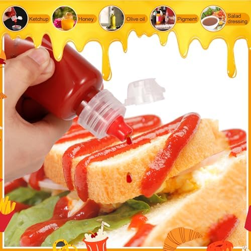 Mini Flip-Lid Squeeze Bottles - Compact Durable