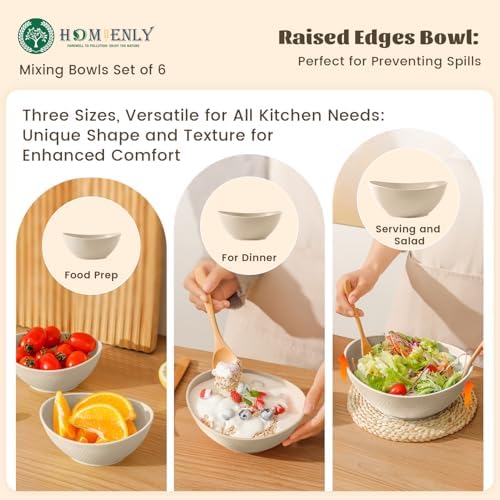 Homienly Premium Mixing Bowls Set
