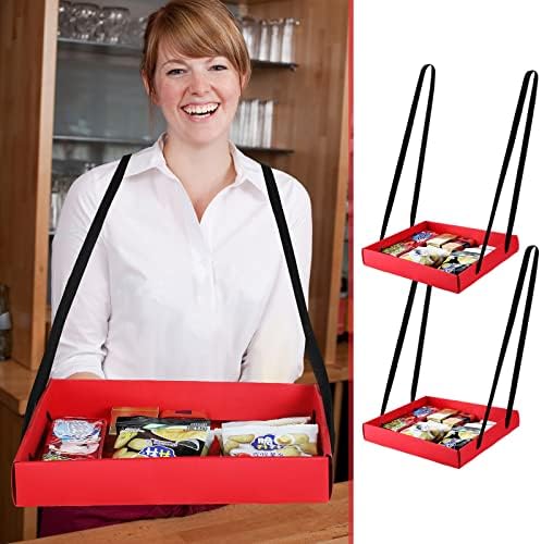 Foldable Party Tray Snack Holder 2PCS Red