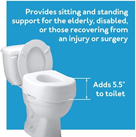 Carex Elevated Toilet Seat - 55 inch Riser