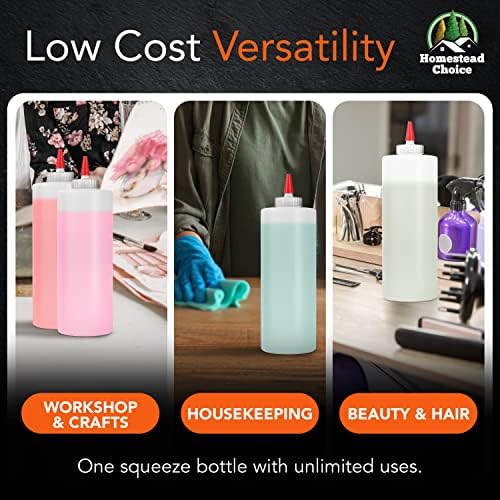 32oz Made in USA Condiment Squeeze Bottles BPA Free 3-Pack