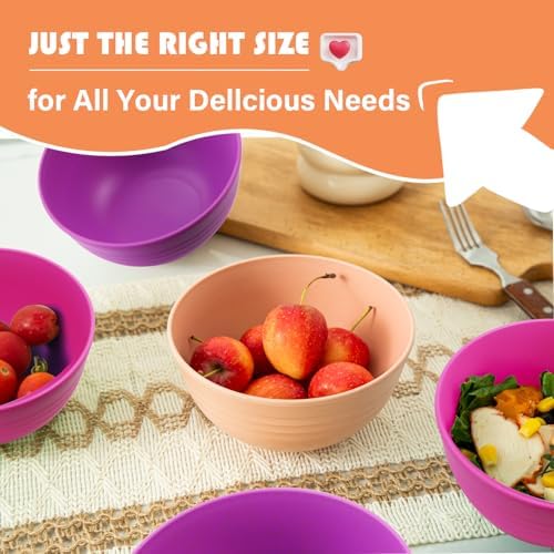 Homienly Unbreakable Wheat Straw Bowls Set of 6