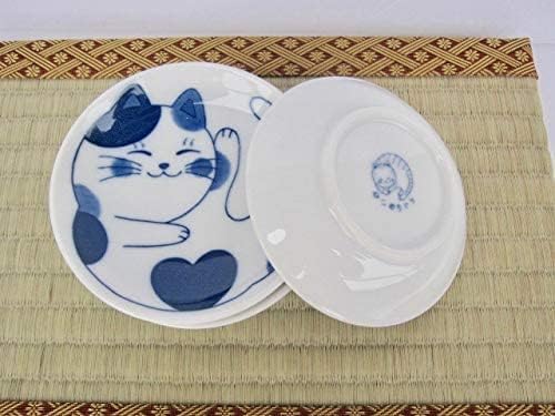 4-Piece Cute Cat Japanese Small Plate Set