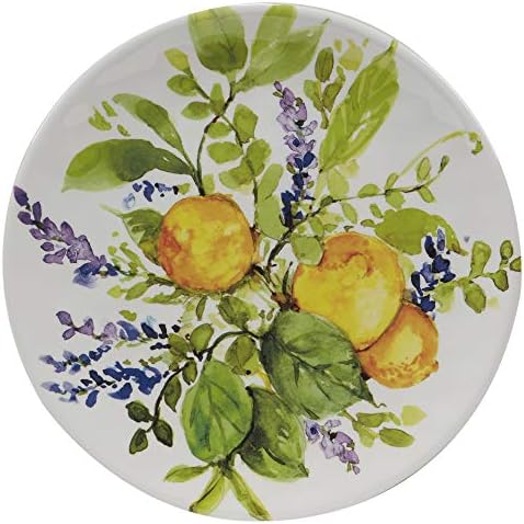 Certified International Lemon Zest Melamine SaladDessert Plates Set of 6
