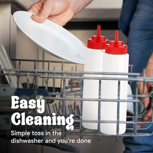 No-Spill Leak-Proof Condiment Squeeze Bottles - Perfect Choice for Kitchens