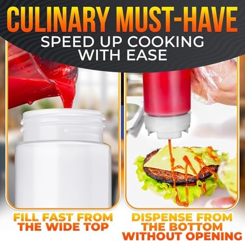 Sturdy convenient condiment bottles for all your sauce needs