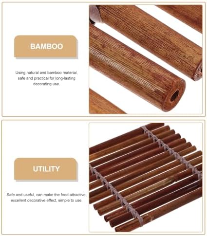 MOLUCKFU Bamboo Sushi Plate Decorations