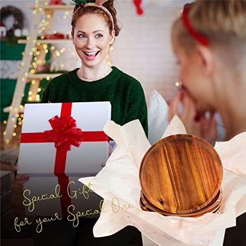 Handcrafted Acacia Wooden Plates for Dishes Entertaining