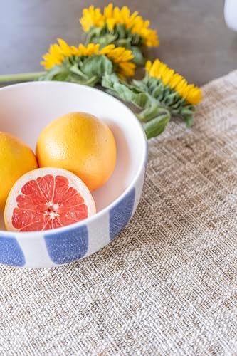 Vietri Viva Santorini Dot Large Footed Serving Bowl