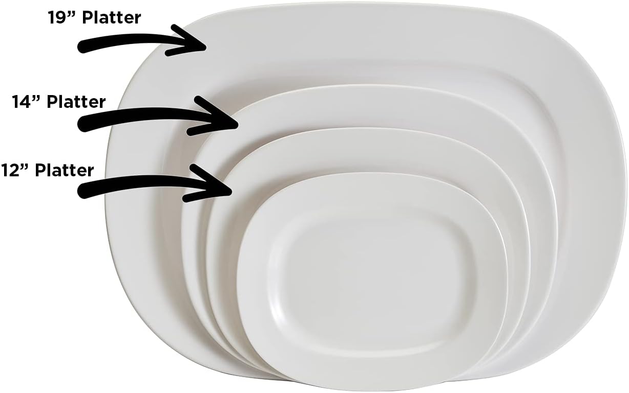 Hutzler Melamine Platter White 14-Inch