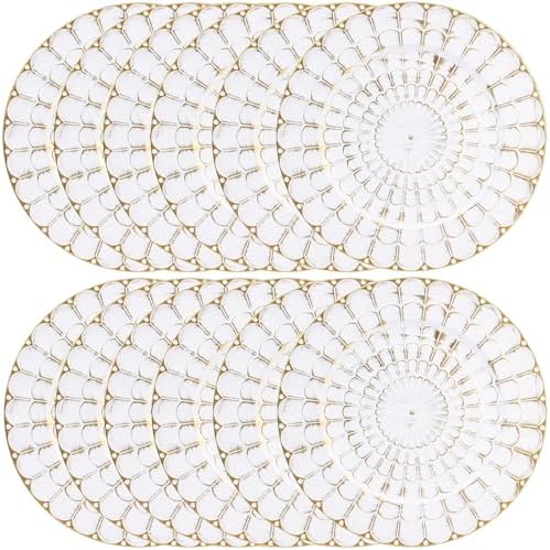 Antique White 12-Piece Dinner Plates in Style