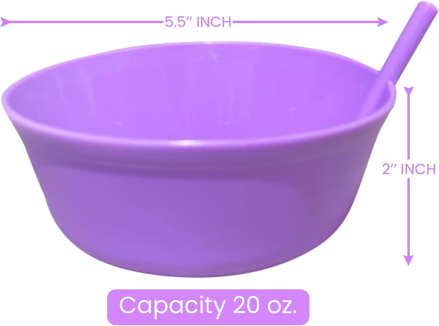 Cereal Bowls with Straws for Kids