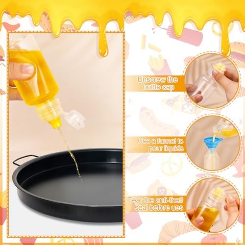 Mini Flip-Lid Squeeze Bottles - Compact Durable
