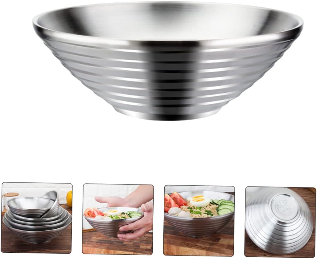 3-Piece Chrome Soup Bow Stainless Steel Dining Tableware Set