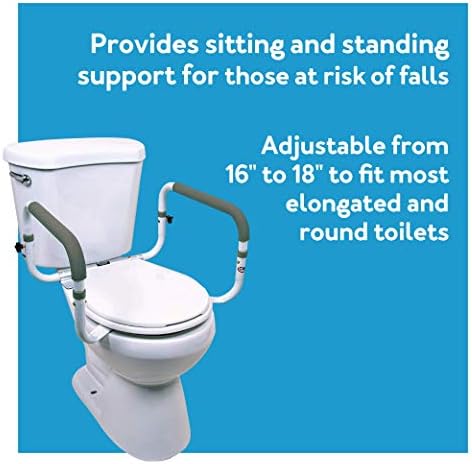 Carex Toilet Safety Frame Adjustable for Elderly Handicapped 300lbs Capacity