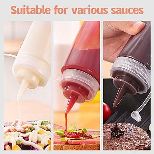 Sealed Flexible Durable 8 oz Condiment Squeeze Bottles