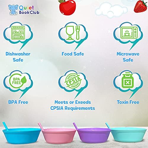 Cereal Bowls with Straws for Kids