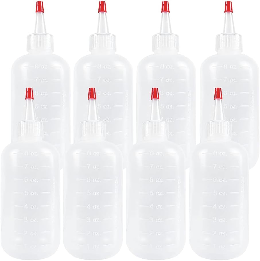 Seewavom 8-Piece Squeeze Bottle Set for Kitchen Crafts