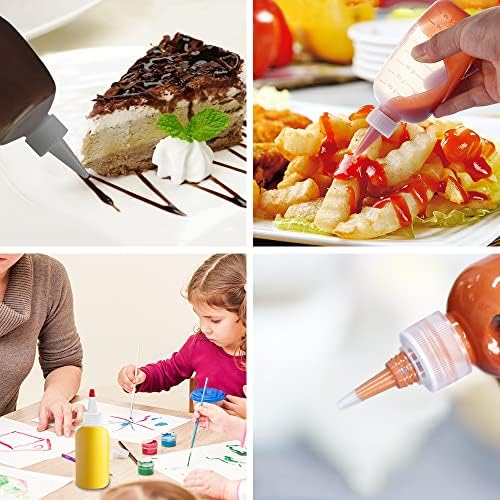 Seewavom 8-Piece Squeeze Bottle Set for Kitchen Crafts
