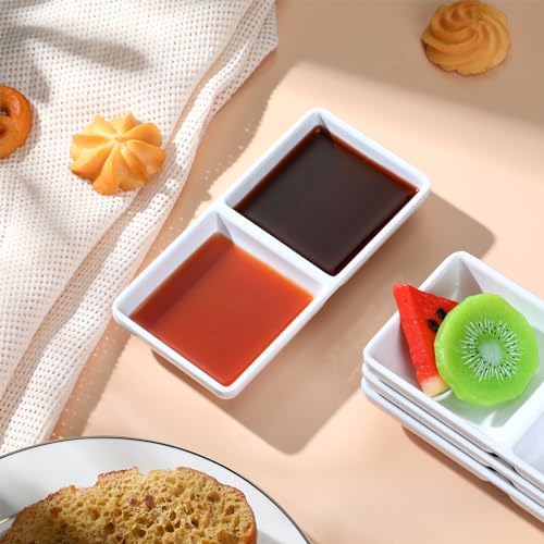 Stylish Dual Compartment Sauce Bowls for Kitchen Dining