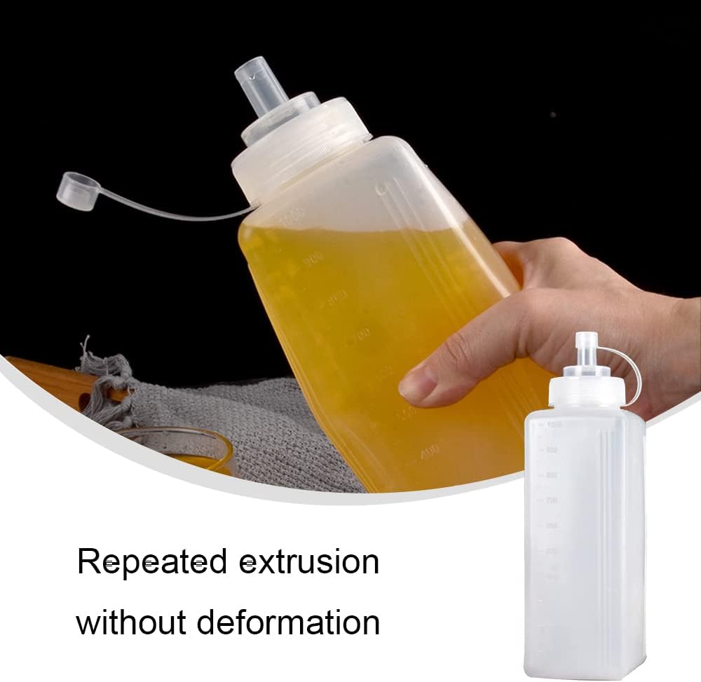 Premium Plastic Squeeze Condiment Dispenser with Square Design