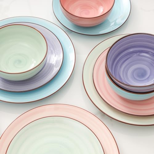 Stylish 16-Piece Dinnerware for 4 with Gradient Design