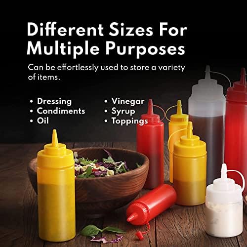 New Star Foodservice Squeeze Bottles Pack of 6 Red