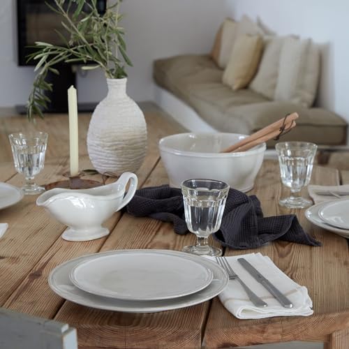 Natural White Stoneware Sauce Gravy Boat