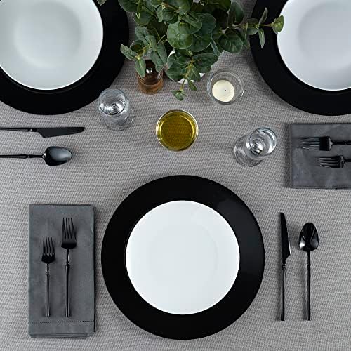 Elegant disposable charger plates 13 black