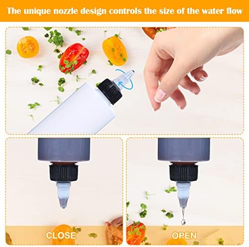 Honeydak 30 Pack Condiment Squeeze Bottles for Liquid Transfer