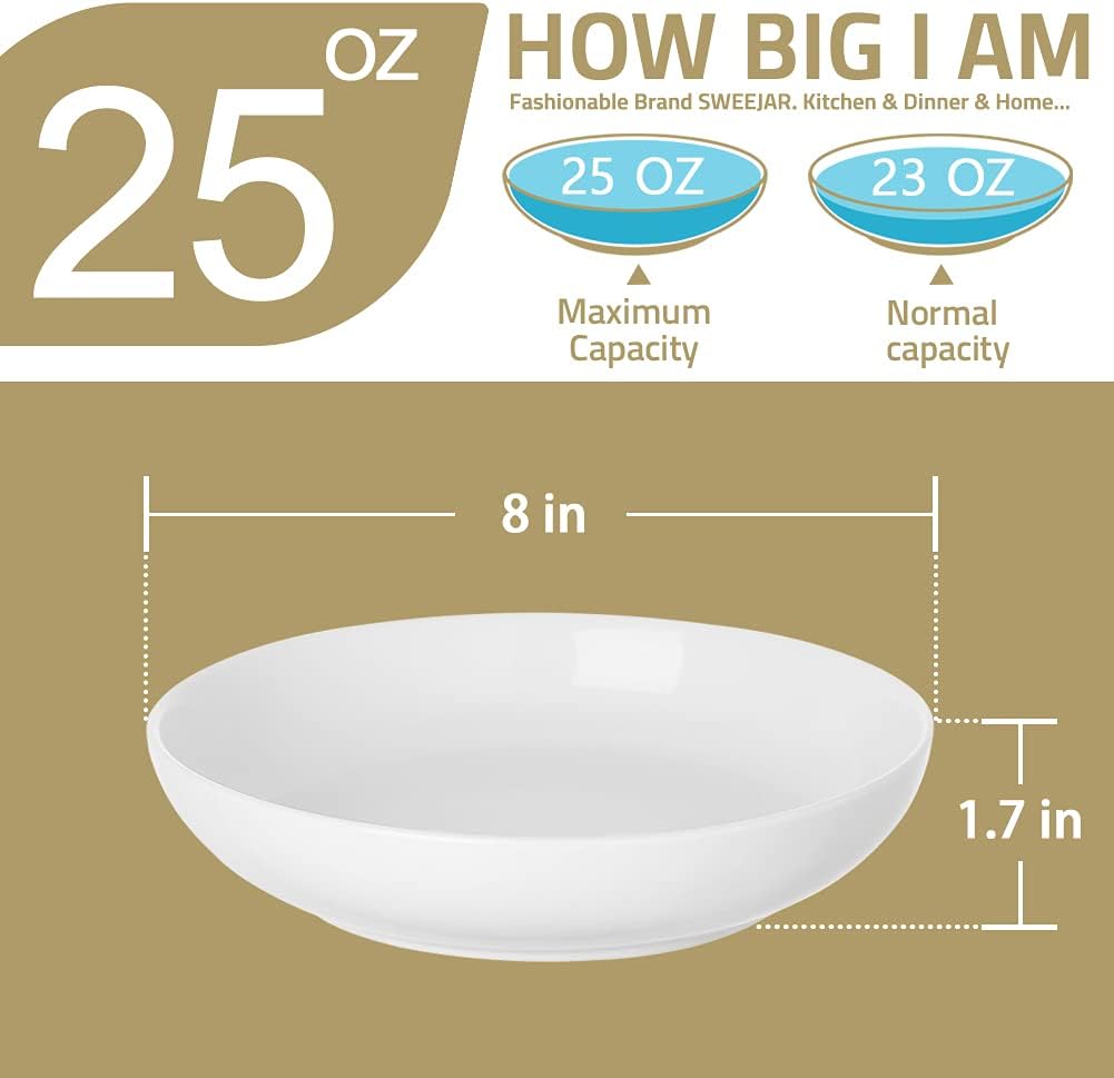 Sweejar Dinner Bowls Set Steel Blue