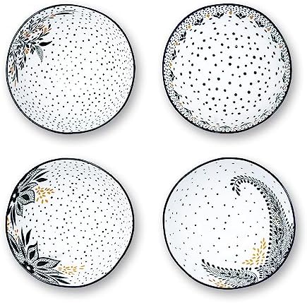 Portmeirion Sara Miller Artisanne Noir Rice Bowl Set of 4 1