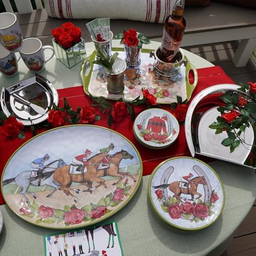 Silver Coast Elegant 6-Piece Melamine Plates Set for Kitchen Dining