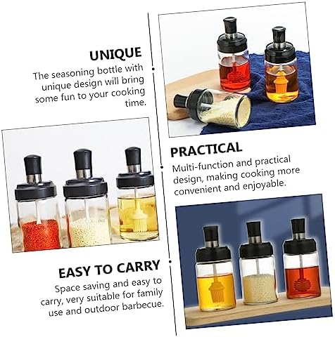 3Pcs 250ml Kitchen Seasoning Bowl Set Condiment Squeeze Bottle