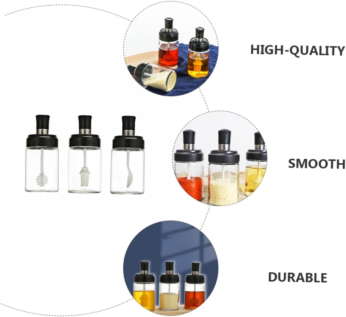 3Pcs 250ml Kitchen Seasoning Bowl Set Condiment Squeeze Bottle